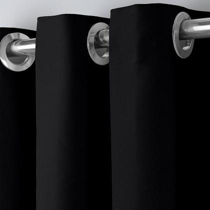 Imagem de Cortina Blackout Blecaute Quarto Sala em Tecido 3,00m x 2,50m com Ilhós Cromado Solaris