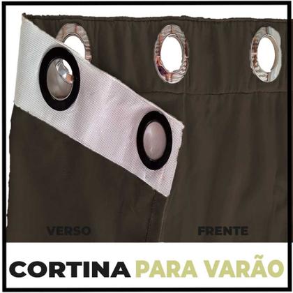 Imagem de cortina blackout Bruna para quarto e sala 5,50 x 2,60 marro