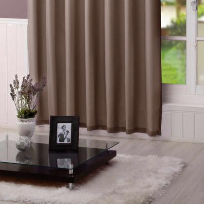 Imagem de CORTINA BLACKOUT CAQUI BEATRIZ COM VOAL 2,30m x 2,80m - M&C CORTINAS