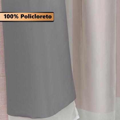 Imagem de Cortina Blackout Com Voil 2 Metros PVC 2,20x1,30 Para Varão