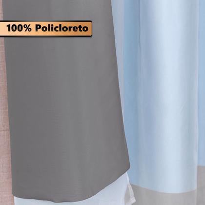 Imagem de Cortina Blackout Com Voil 2 Metros PVC 2,20x1,30 Para Varão