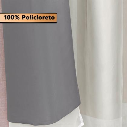 Imagem de Cortina Blackout Com Voil 2 Metros PVC 2,20x1,30 Para Varão