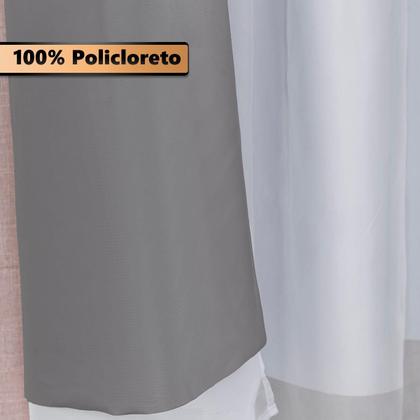 Imagem de Cortina Blackout Com Voil 2 Metros PVC 2,20x1,30 Para Varão