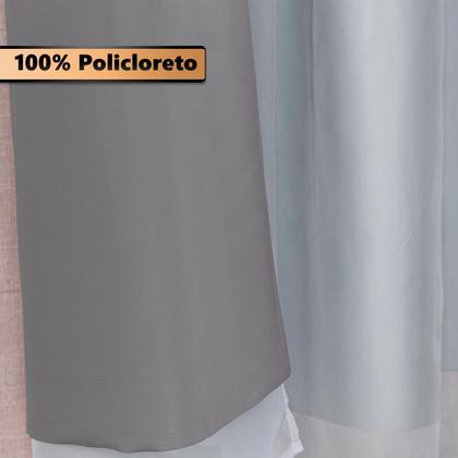 Imagem de Cortina Blackout Com Voil 2 Metros PVC 2,20x1,30 Para Varão