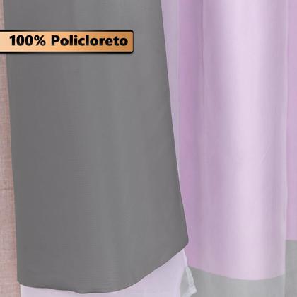 Imagem de Cortina Blackout Com Voil 2 Metros PVC 2,20x1,30 Para Varão