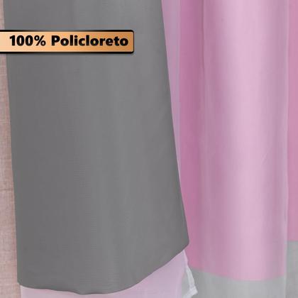 Imagem de Cortina Blackout Com Voil 2 Metros PVC 2,20x1,30 Para Varão