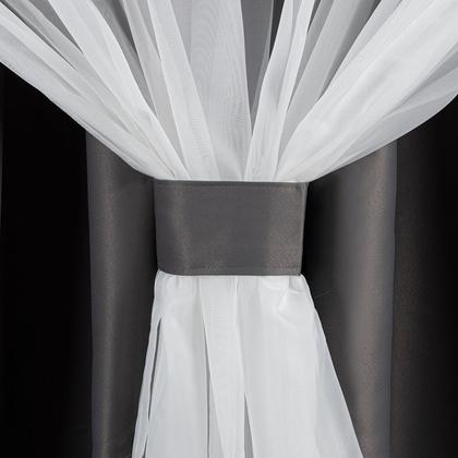 Imagem de Cortina Blackout Com Voil 4,00x2,50 Chumbo Quarto Sala