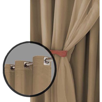 Imagem de Cortina Blackout Com Voil 6,00m X 2,90 Blecaute Tecido