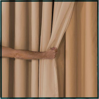 Imagem de Cortina Blackout Com Voil 6,00m X 2,90 Blecaute Tecido