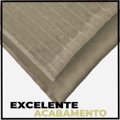 Imagem de cortina blackout corta luz Mix 6,00 x 2,60 c/voal marrom