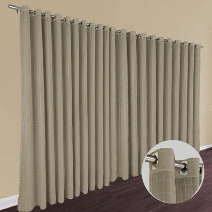 Imagem de cortina blackout corta luz Mix 6,00 x 2,60 c/voal marrom