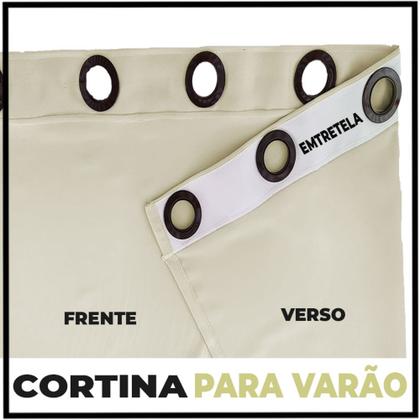 Imagem de cortina blackout de ilhiois quarto 6,00 x 2,60 Brenda branco