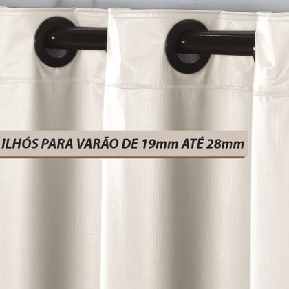 Imagem de Cortina Blackout de PVC 1,40m x 1,60m Bege Corta Luz
