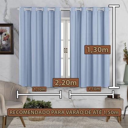 Imagem de Cortina Blackout de PVC 2,20m x 1,30m Azul