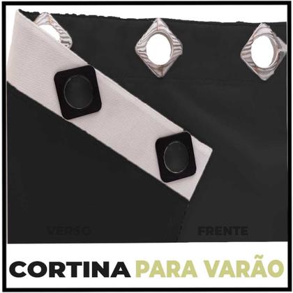 Imagem de Cortina Blackout Em Tecido Ana 8x2,30 corta luz branco