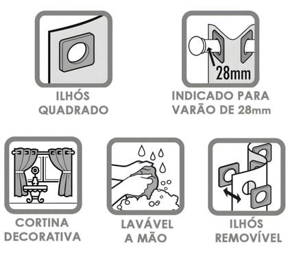 Imagem de cortina blackout em tecido ellegance sala quarto 5,50x2,50