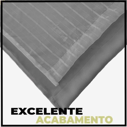 Imagem de cortina blackout Fiori corta luz 8,00 x 2,40 c/voal cinza