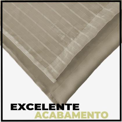 Imagem de cortina blackout Fiori corta luz 8,00 x 2,40 c/voal cinza