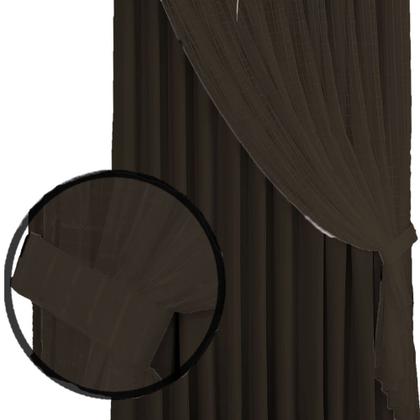 Imagem de cortina blackout Jade corta luz 6,80 x 2,80 quarto marrom