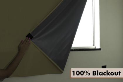 Imagem de Cortina Blackout Painel 2,15x1,35 PVC Liso Com Fecho Auto Contato