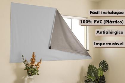 Imagem de Cortina Blackout Painel 2,15x1,35 PVC Liso Com Fecho Auto Contato