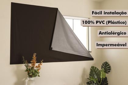Imagem de Cortina Blackout Painel 2,15x1,35 PVC Liso Com Fecho Auto Contato
