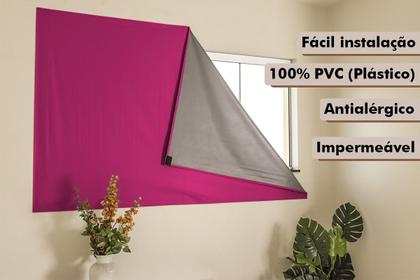 Imagem de Cortina Blackout Painel 2,15x1,35 PVC Liso Com Fecho Auto Contato