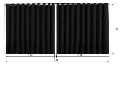 Imagem de Cortina Blackout Película 2,00 x 1,40 Ilhós