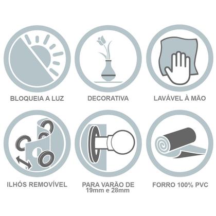 Imagem de Cortina Blackout PVC com Tecido Voil 2,80 m x 2,30 m