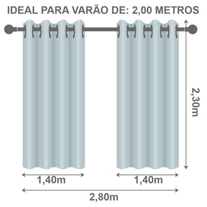 Imagem de Cortina Blackout PVC com Tecido Voil 2,80 m x 2,30 m