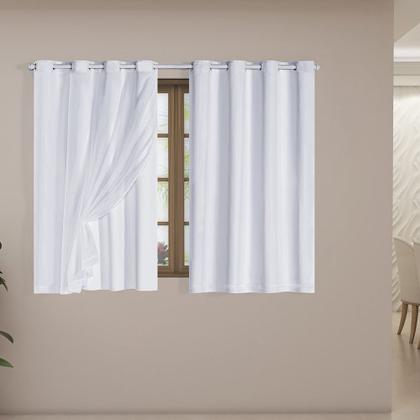 Imagem de Cortina Blackout PVC com Tecido Voil 2,80 x 1,60 mts M2