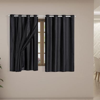 Imagem de Cortina Blackout PVC com Tecido Voil 2,80 x 1,60 mts M2