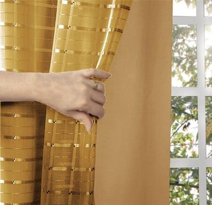 Imagem de Cortina Blackout Pvc Com Tecido Voil Xadrez 2,80 M X 1,80 M