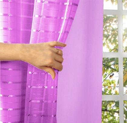 Imagem de Cortina Blackout Pvc Com Tecido Voil Xadrez 2,80 M X 1,80 M