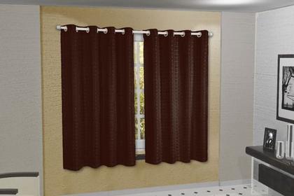 Imagem de Cortina Blackout Pvc Com Tecido Voil Xadrez 2,80 M X 2,50 M