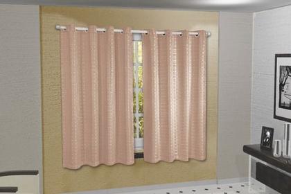 Imagem de Cortina Blackout Pvc Com Tecido Voil Xadrez 2,80 M X 2,50 M