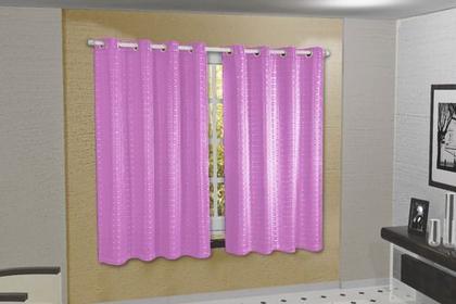 Imagem de Cortina Blackout Pvc Com Tecido Voil Xadrez 2,80 M X 2,50 M