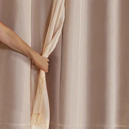 Imagem de Cortina Blackout Pvc com Voil Tecido 2,8 M X 2,8 M em 4 Opções de Cores - Casa Dona