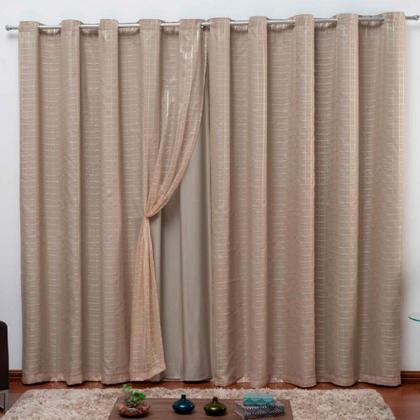 Imagem de Cortina Blackout Pvc Com Voil Tecido Xadrez 2,8 M X 2,3 M Em 4 OpÇÕEs De Cores - Casa Dona