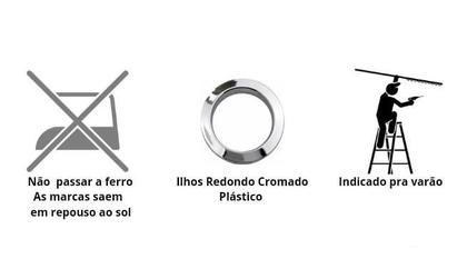 Imagem de Cortina Blackout PVC (plástico) com VOIL e Argola para Sala ou Quarto 100% Blecaute 2,00M x 1,30M