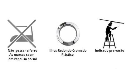 Imagem de Cortina Blackout PVC (plástico) com VOIL e Argola para Sala ou Quarto 100% Blecaute 2,00M x 1,30M