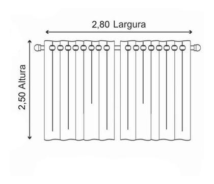 Imagem de Cortina Blackout Pvc Voil Liso 2,50 M X 2,80 M - Rosa-Escuro