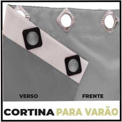 Imagem de Cortina Blackout Tecido Berlim 5,50 x 2,80 corta luz branco