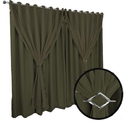 Imagem de cortina blackout tecido de quarto 8,00 x 2,60 Berlim palha