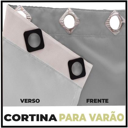 Imagem de cortina blackout tecido grosso Berlim  8,00 x 2,90 branco