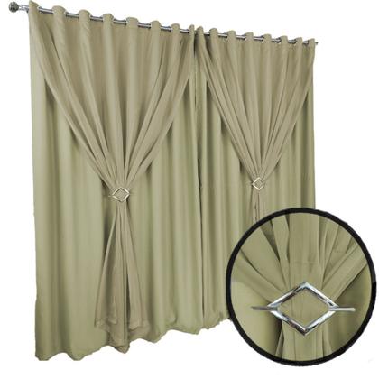 Imagem de cortina blackout tecido grosso Berlim  8,00 x 2,90 cinza