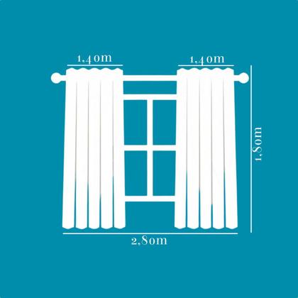 Imagem de CORTINA BLACKOUT TECIDO GROSSO PVC PARA QUARTO SALA CORTA LUZ 2,80x1,80