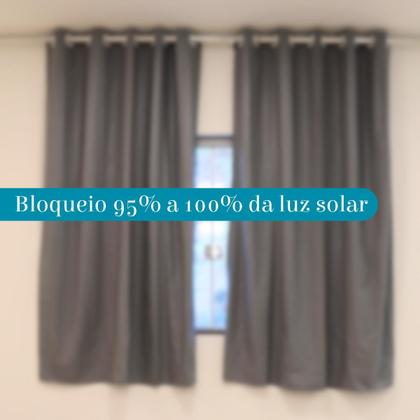 Imagem de CORTINA BLACKOUT TECIDO GROSSO PVC PARA QUARTO SALA CORTA LUZ 2,80x1,80