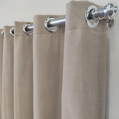Imagem de Cortina Blecaute 100% De Voil Linho Com Forro Corta Luz Tecido 4,00x2,60