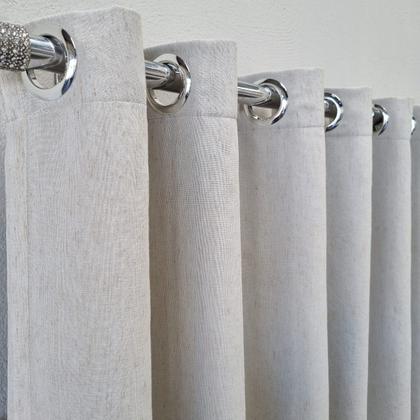Imagem de Cortina Blecaute 100% De Voil Linho Com Forro Corta Luz Tecido 4,00x2,60